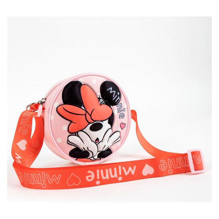 Minnie Mouse, Mädchen, Tasche, Umhängetasche 3D Rot 13 X 13 X 4 Cm, Rot