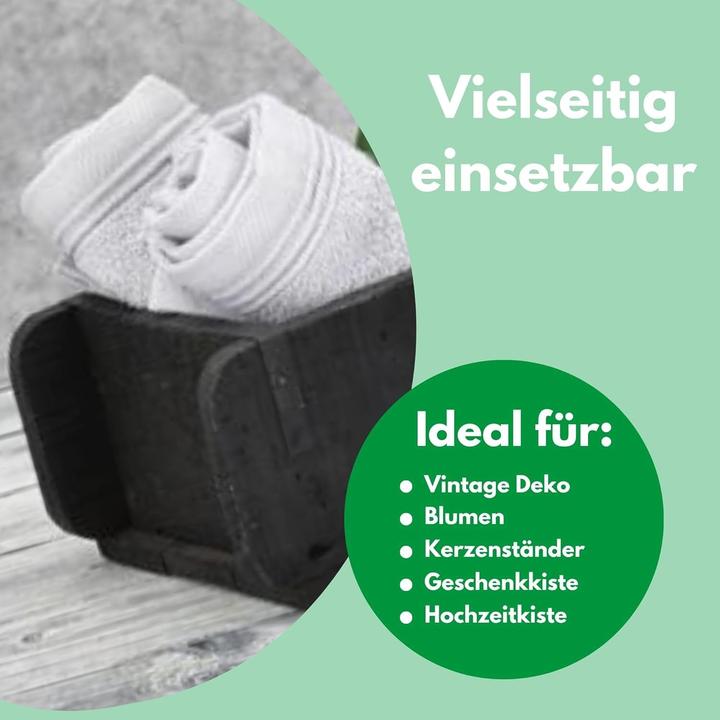 Immagine prodotto Novaliv Holzkiste Vintage Schwarz 30 x 15 x 10 cm Alte Ziegelform Holz EIN KAMMER Allzweckkiste aus (30 x 15 x 10 cm)