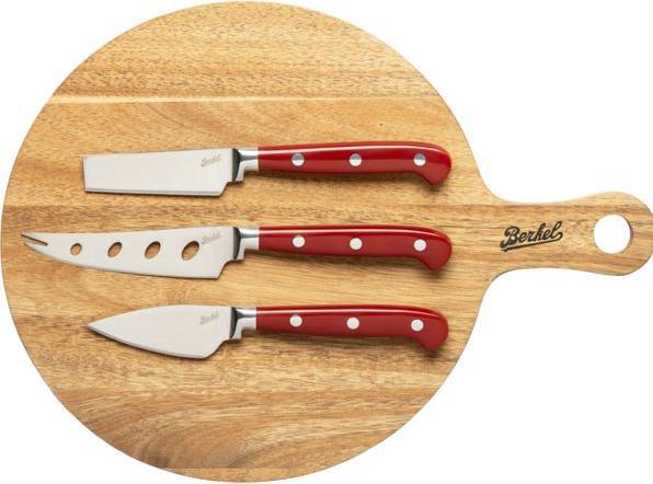 Berkel Schneidebrett Akazie + 3 Käsemesser