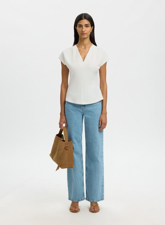 Immagine prodotto Selected Slftenny Ss V-Neck Gathered Top Noos (M)