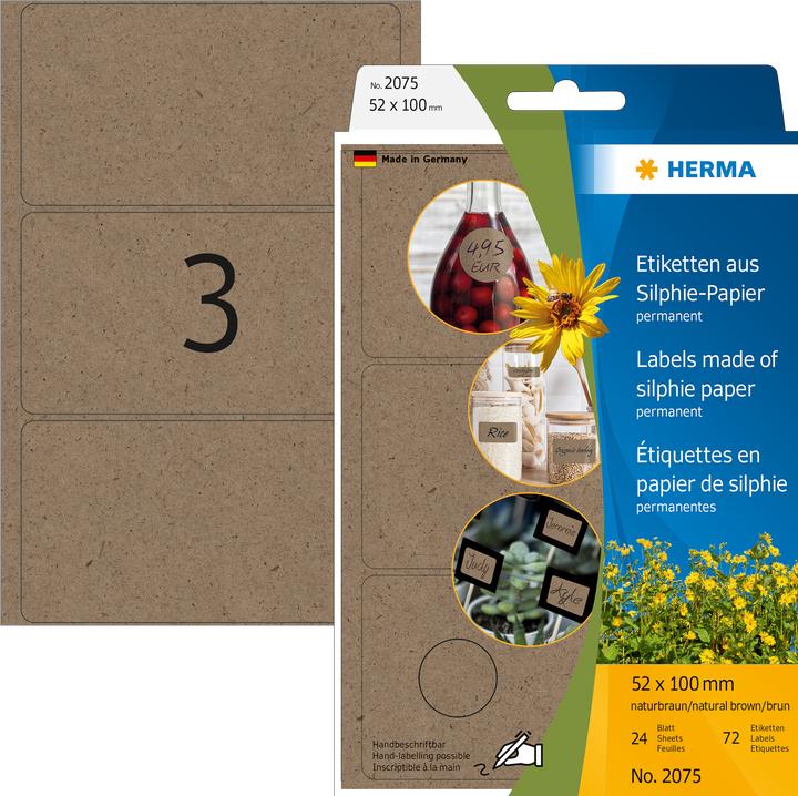 Image du produit HERMA Étiquettes polyvalentes en papier à l'herbe