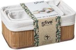 Actual product image 5Five Basket set x3 natural bamboo