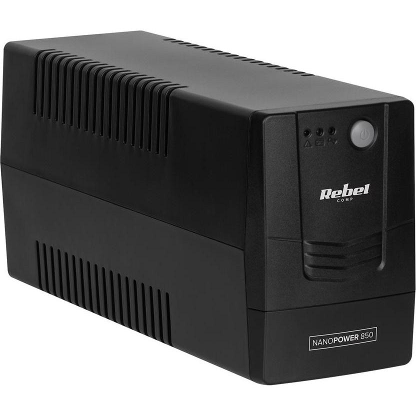 Rebel Unterbrechungsfreier Computer USV Modell Nanopower 850 (offline 850VA / 480W 230 V 50Hz), USV