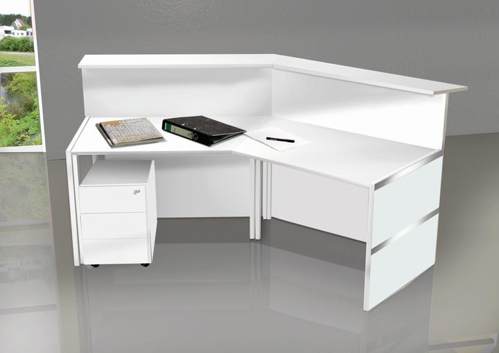 Produktbild Kerkmann Anbautheke weiss, nussbaum 140,0 x 92,0 x 108,0 cm (140 x 92 x 108 cm)