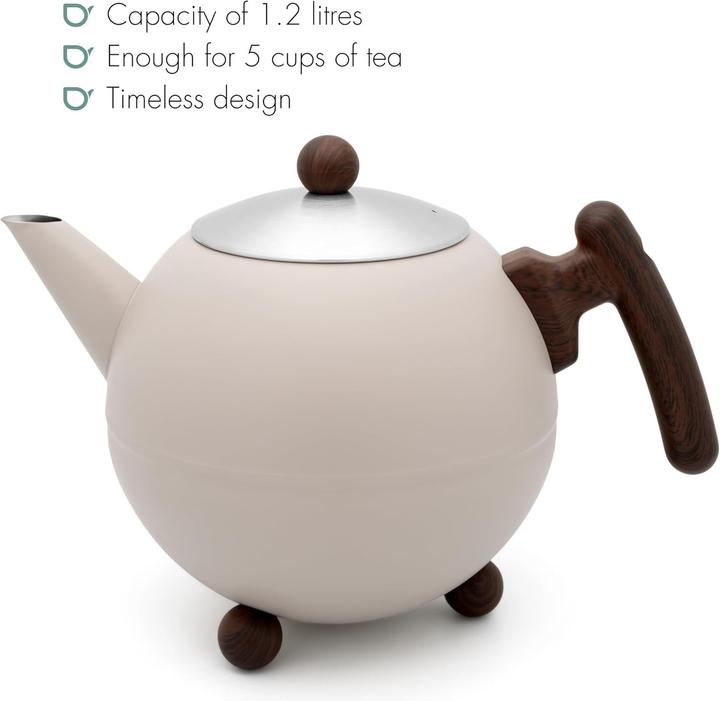 Actual product image Bredemeijer Bella Ronde teapot 1.2l beige brown 101016 (1.20 l)