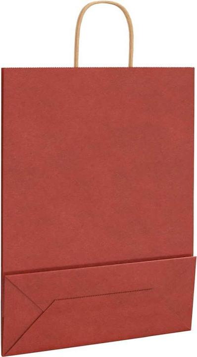Actual product image VidaXL Kraft paper bags 50 pcs. with handle red 32x12x42 cm paper bag (Gift bag, 50 x)