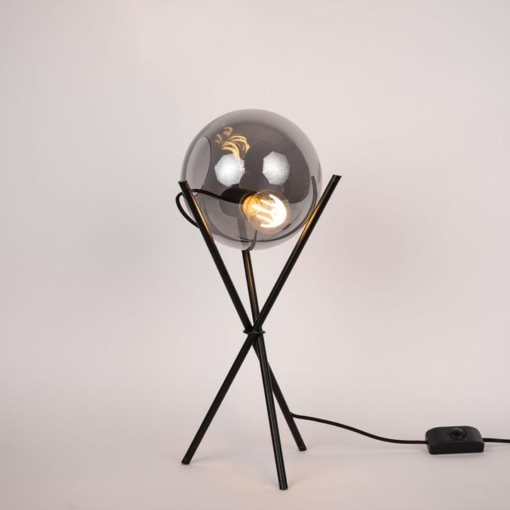 Tripod in black, Smoke glass