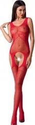 Immagine prodotto Passion Donna Bs061 Bodystocking Rosso Taglia Unica (Taglia unica)