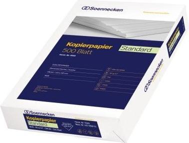 Produktbild Soennecken Kopierpapier Standard 5533 DIN A3 80g weiss 500 Bl./Pack (80 g/m², 500 x, A3)