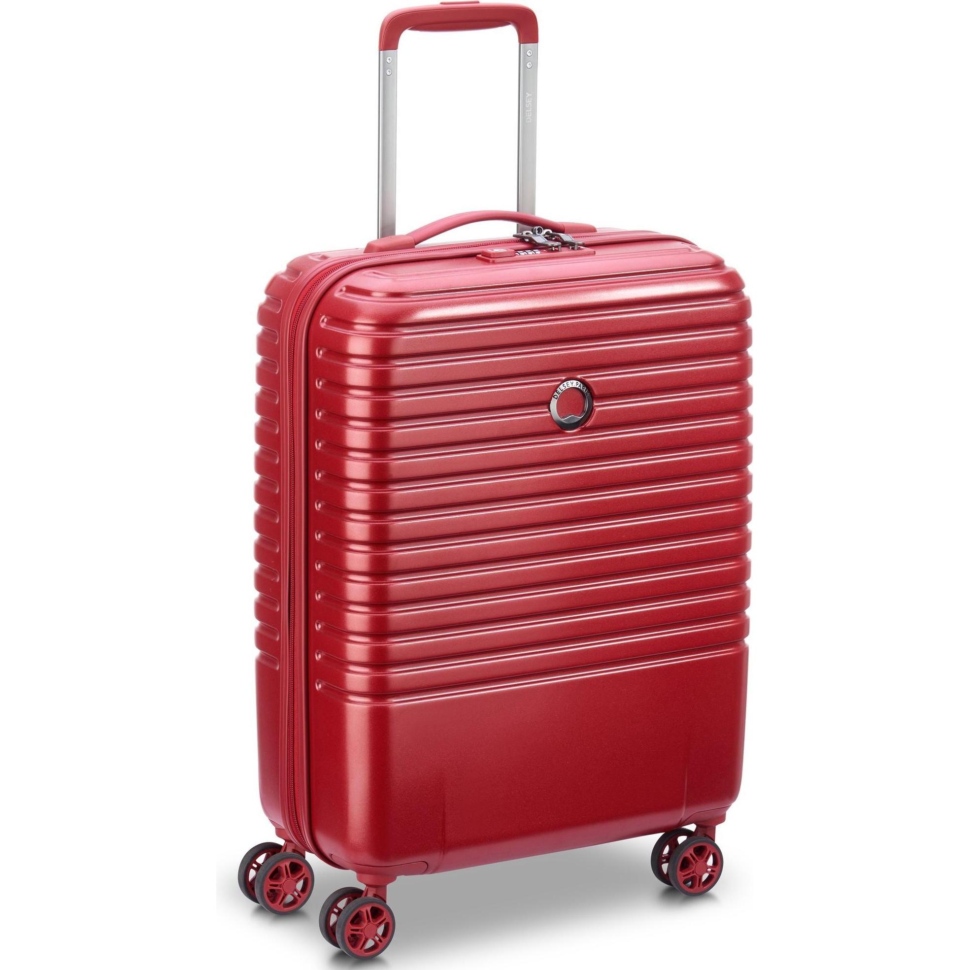 Delsey Rosso Caumartin Sl Carrello Cabina A 4 Ruote 55 Cm, Valigia,