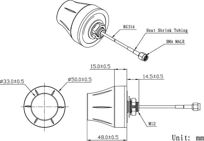 Produktbild Delock LTE/HSPA/GSM Antenne, SMA-Stecker, schwarz (WLAN, Lora, DECT)