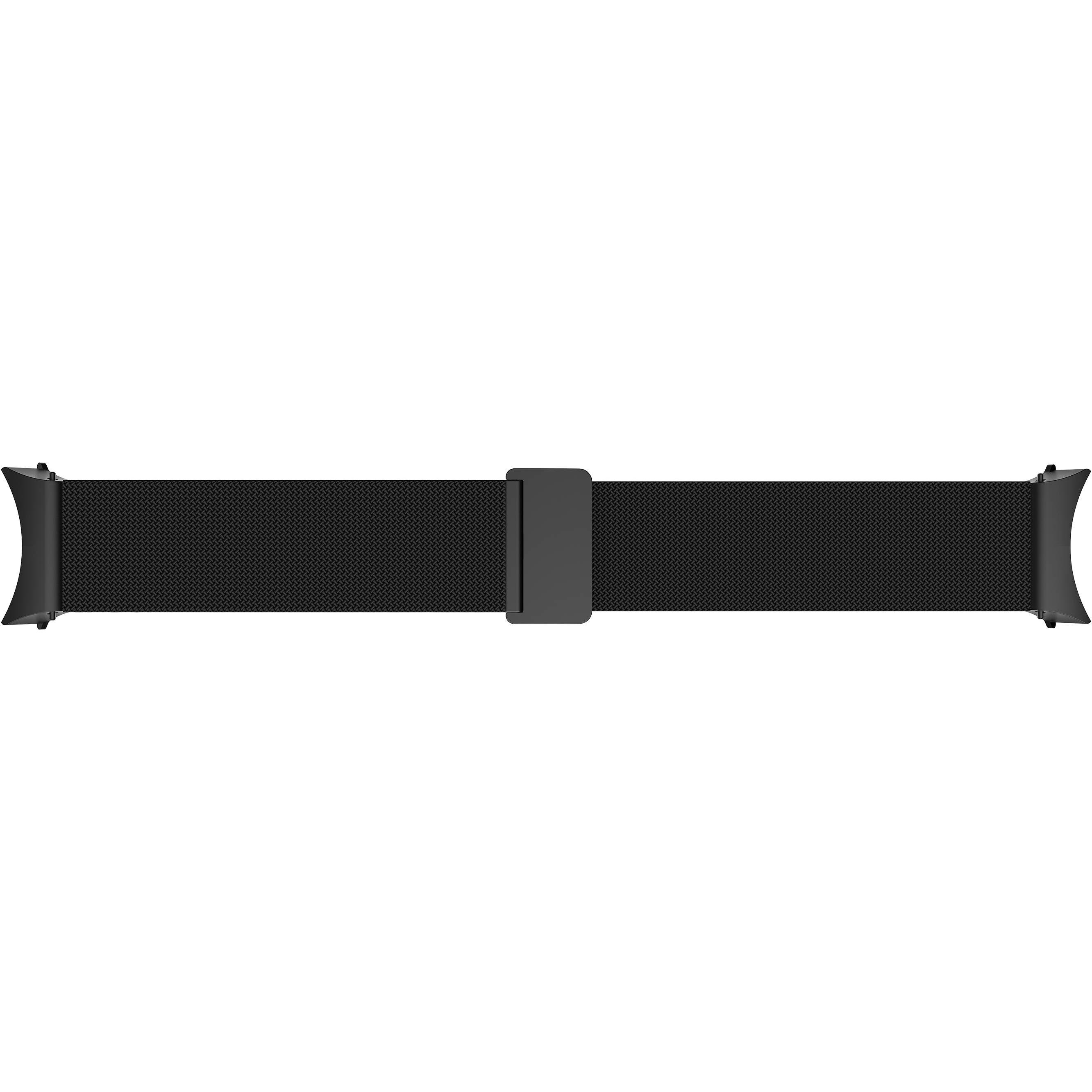 Samsung Watch 4 Band (20 mm, Metall, Galaxy watch 4 (40mm)), Uhrenarmband, Schwarz