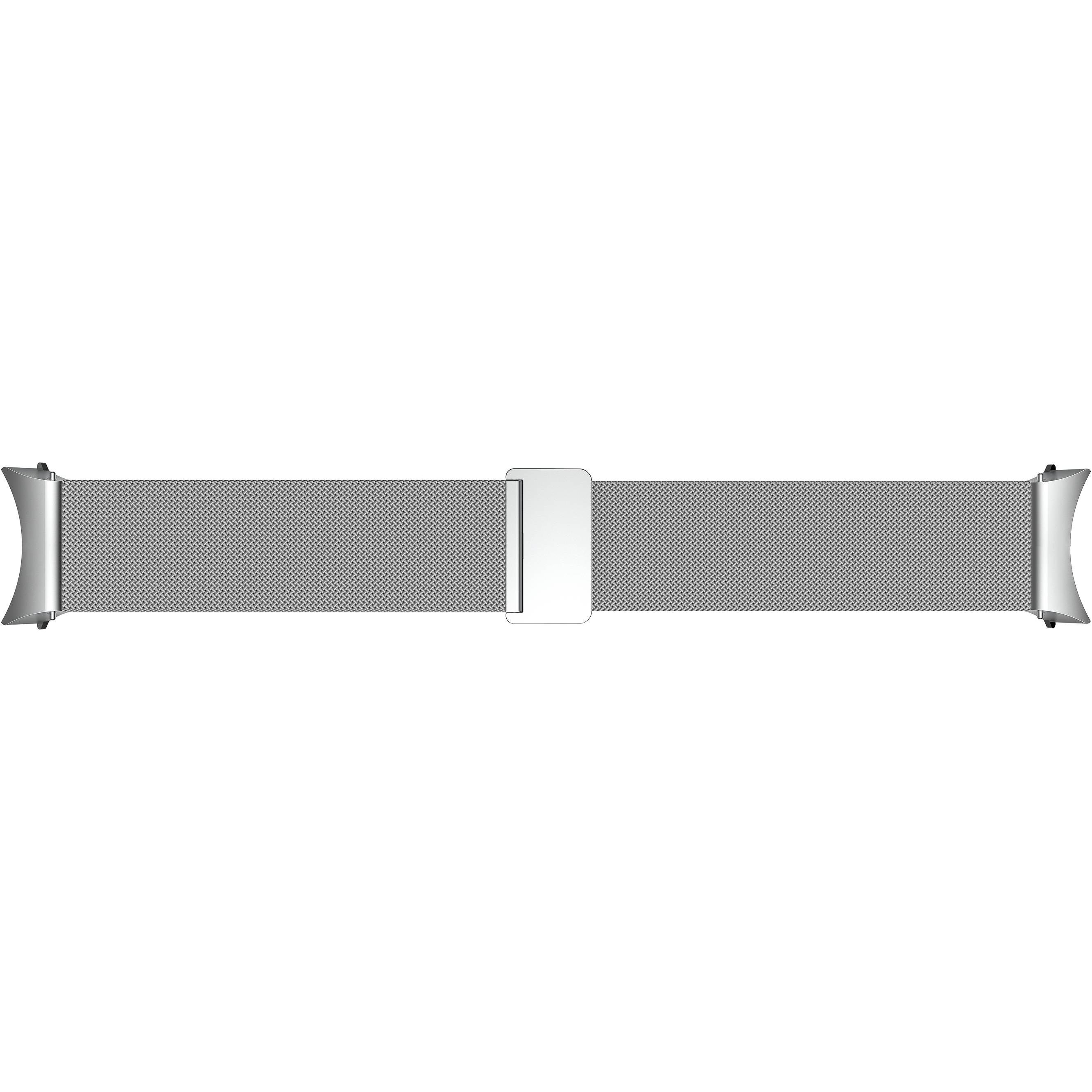 Samsung Watch 4 Band M/L (20 mm, Rostfreier Stahl, Galaxy Watch4 (44 mm)), Uhrenarmband, Silber