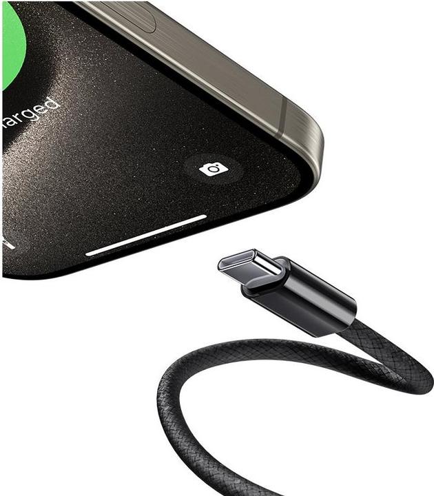 Produktbild Benks D46 geflochtenes Typ-C zu Typ-C Schnellladekabel 1m - Schwarz (1 m, USB 3.0, 60 W)