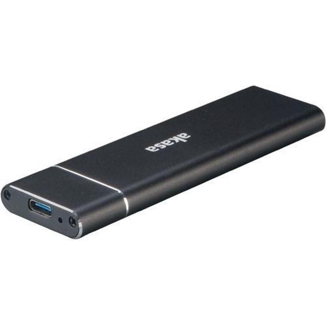 Akasa AK-ENU3M2-02 Storage Drive Enclosure M.2 SSD enclosure Nero (M.2 2230), Case per hard disk, Nero