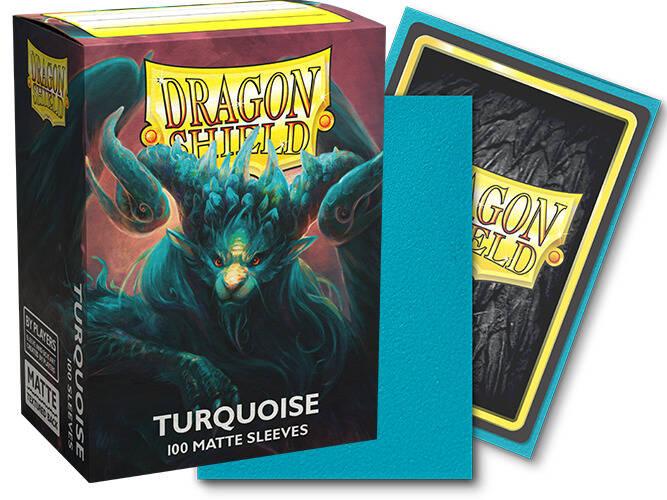Actual product image Arcane Tinman Dragon Shield Sachets Standard Matte Turquoise Atebeck