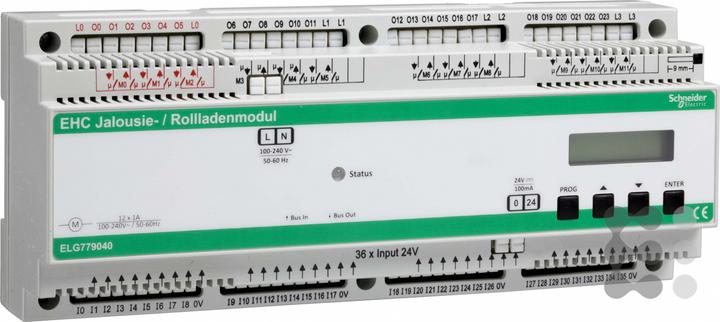 Produktbild ELSO Kompakt Jalousie-Rolladenmodul für 12 Antriebe DIN-Schiene 12 PLE EHC