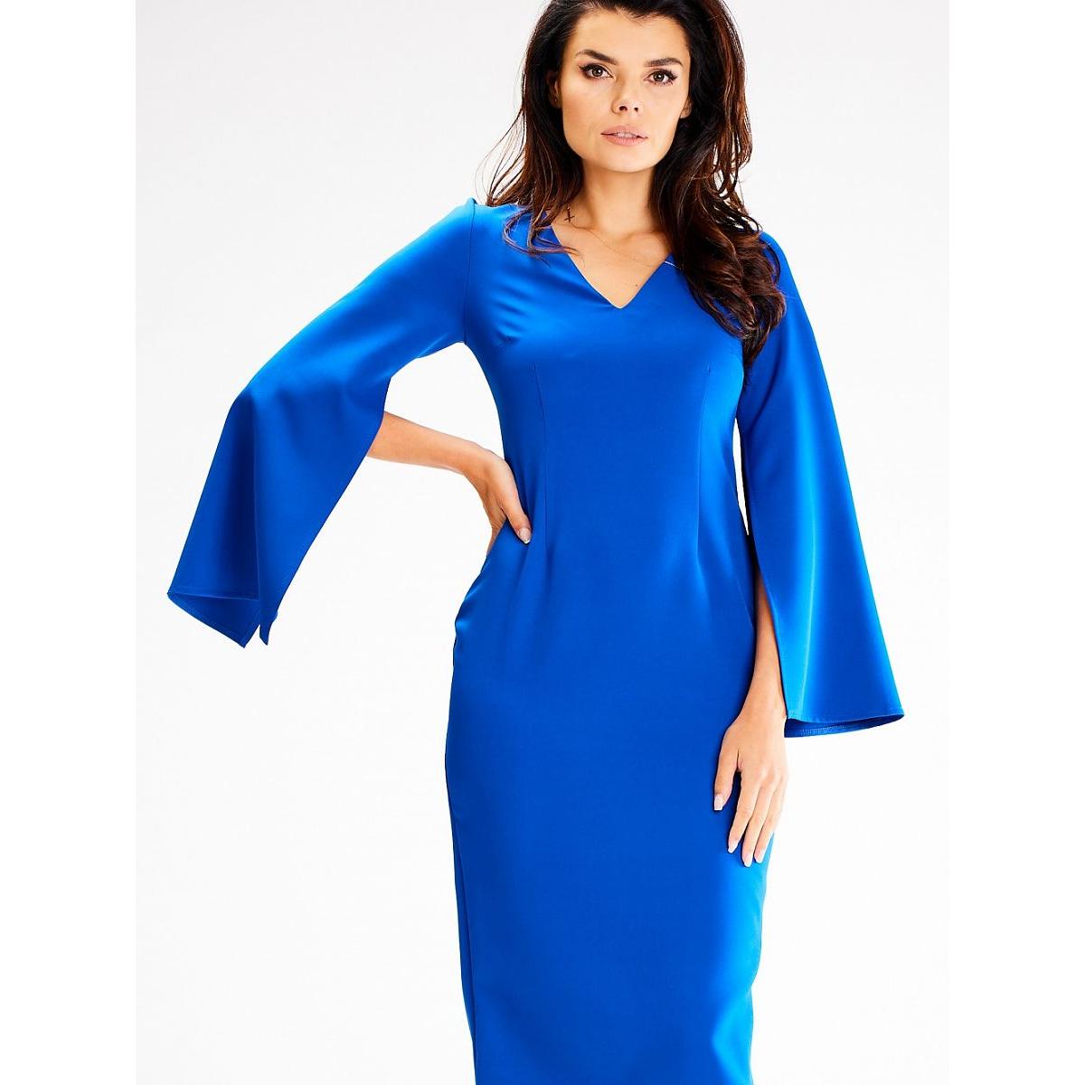 Awama, Damen, Kleider, Cocktailkleid, Blau, (L)