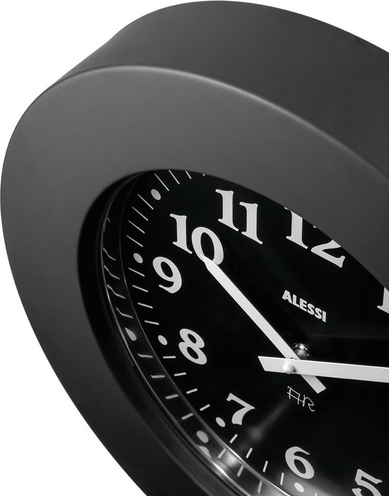 Produktbild Alessi Wanduhr schwarz (40 cm)