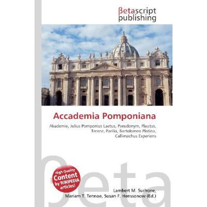 Accademia Pomponiana, Fachbücher