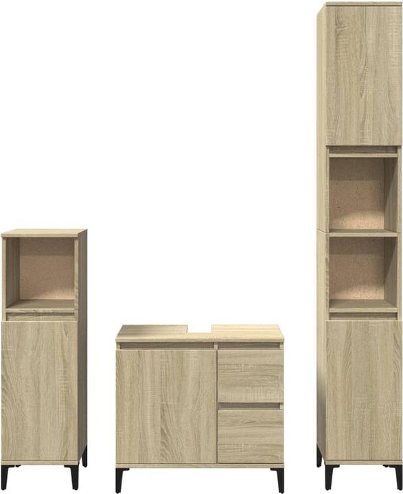 vidaXL 3-tlg. Badmöbel-Set