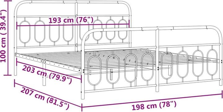 Image du produit vidaXL Bettgestell (193 x 203 cm)
