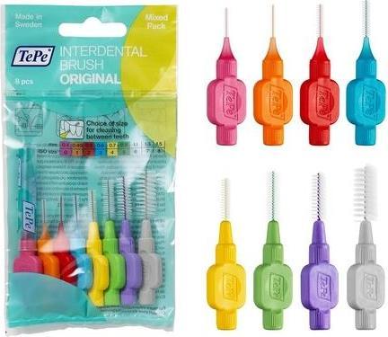 TePe Interdental brushes Original Mixed Pack ISO 0-7 (8 x, 1.30 mm)