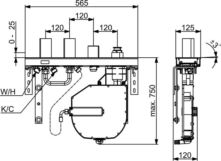 Actual product image Hansa 53080300 UP pipe kit bath and shower fitting