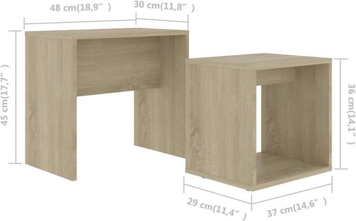 Immagine prodotto vidaXL Couchtisch (48 x 30 x 45 cm)