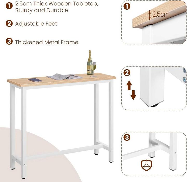 Produktbild Woltu Bartisch (120 x 40 x 100 cm)