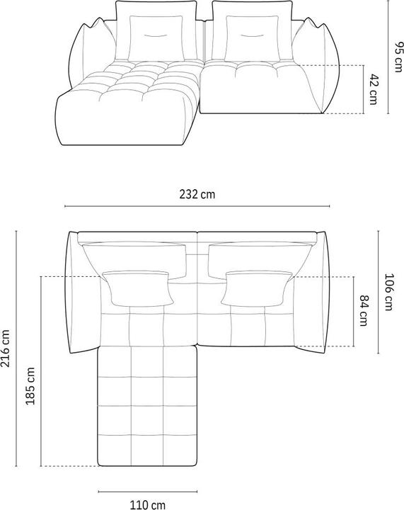 Produktbild Micadoni Bloom (3-Sitzer, Modular Sofa)