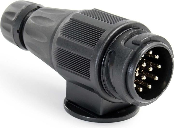 Actual product image Wiltec XPOtool 13-pole Trailer Socket 12V, Plastic Adapter for Cars, Vehicles, etc. Stop Light Blinker Ligh
