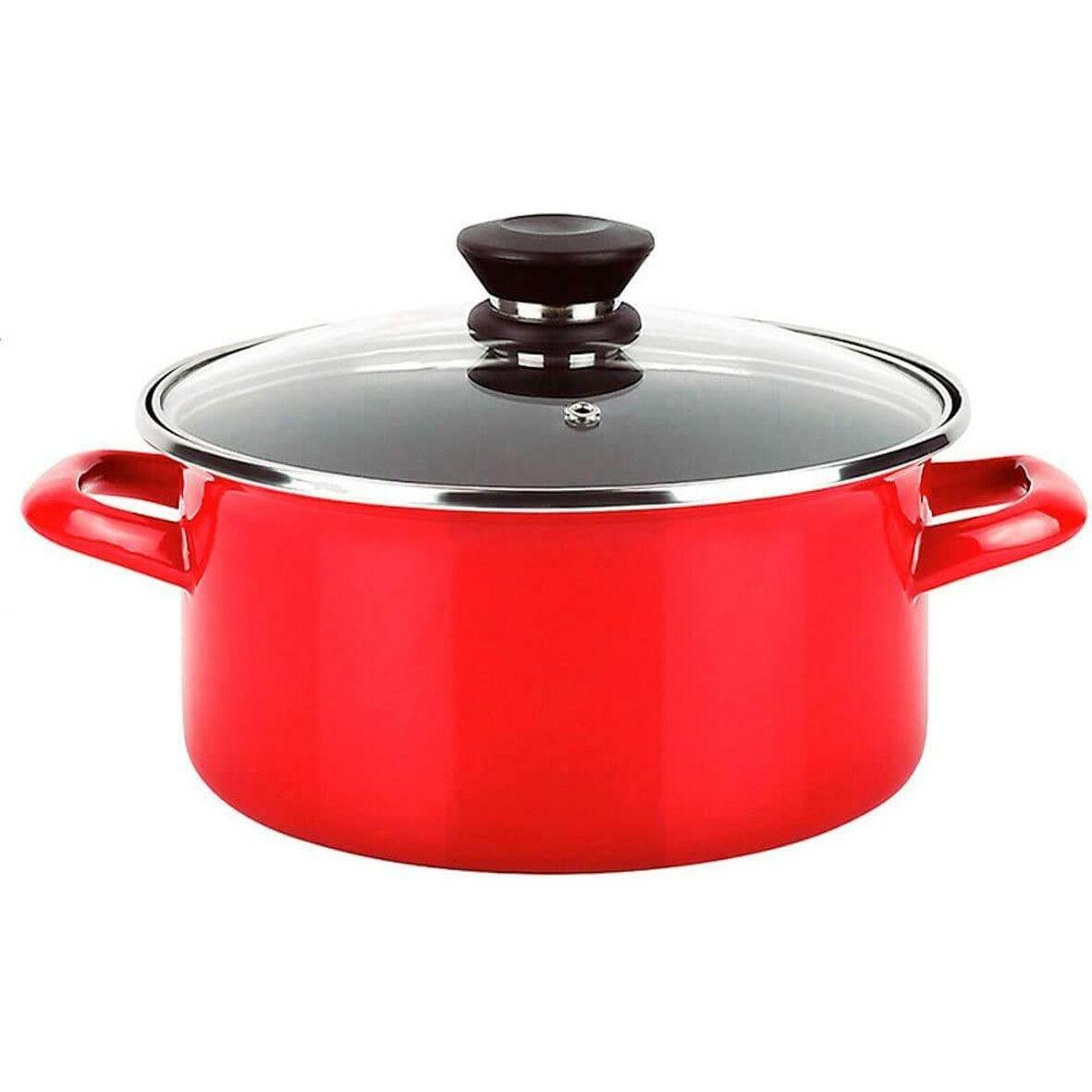 Fagor Kookpot Optimax Rood GeÃ "mailleerd Staal (Ã˜ 26 x 14 cm) (8429113800932), Padella + Pentola, Rosso, Multicolore
