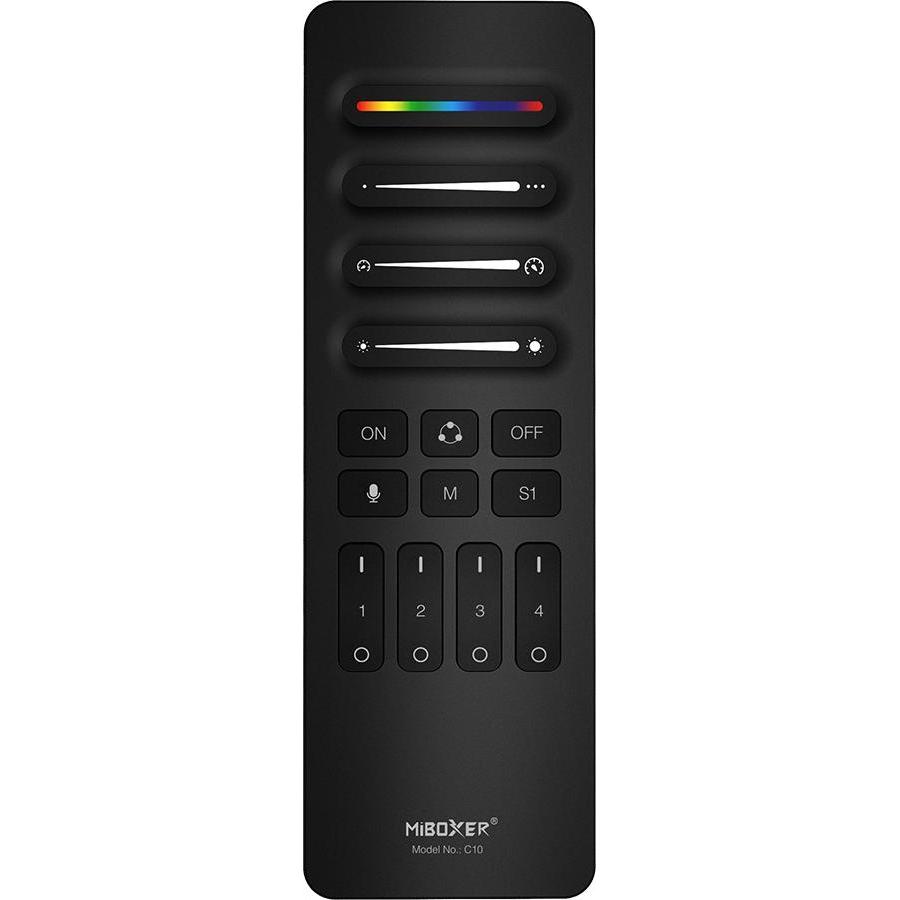 MiBoxer Telecomando LED Pixel SPI - Pixel 2.4GHz (RGB/RGB-W/RGB+CCT) 4 zone 4 scene *Milight/* (b (Telecomando specifico per il dispositivo, Radio fre