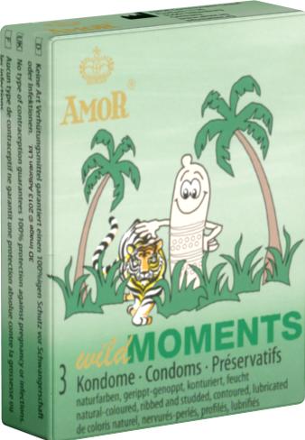 Immagine prodotto Amor Wild Moments" 3 profilattici sagomati con scanalature e nodi (3 pz.)