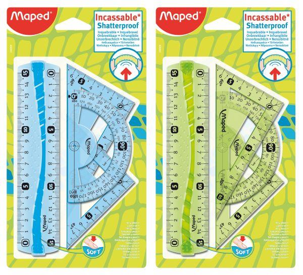 Actual product image Maped Geometry set Mini Flex, unbreakable, 4-piece (15 cm, Plastic)