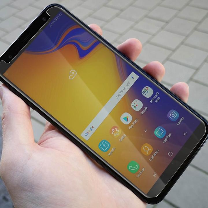 Actual product image Avizar Crystal clear film, glass screen protector (1 Piece, Samsung Galaxy J4+)