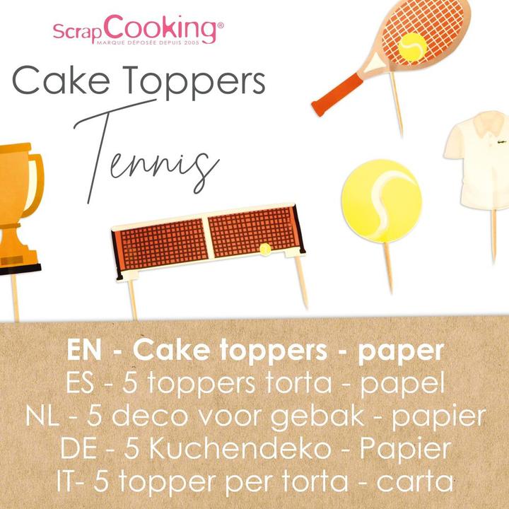 Actual product image ScrapCooking Set of 5 cake decorations with tennis motifs (1 x)