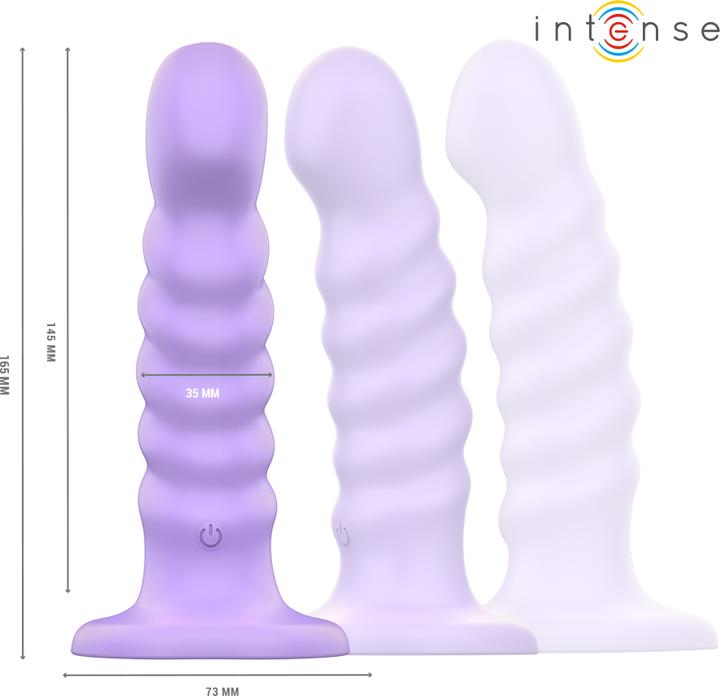 Immagine prodotto Intense Vibratore Brenda Taglia M Design A Spirale 10 Vibrazioni Viola Telecomando