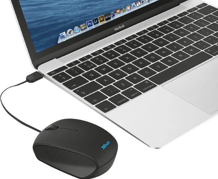 Produktbild Trust USB-C Retractable Mini Mouse (Kabelgebunden)
