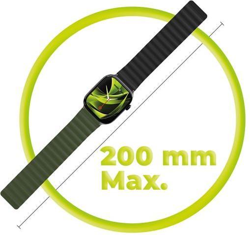 Actual product image Mobile Origin Magnetic Watch Strap II green/black - Apple Watch 49mm/46mm/45mm/44mm