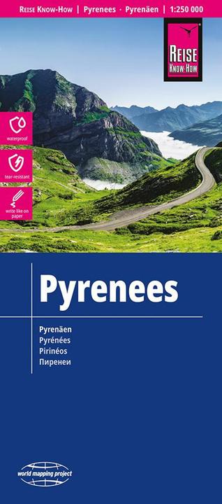 Landkarte Pyrenäen / Pyrenees (1:250.000)