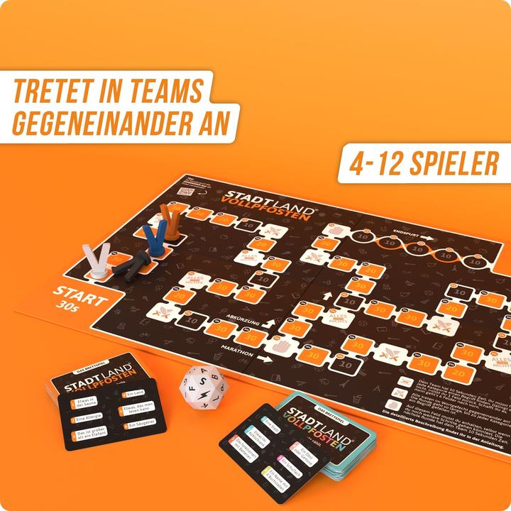 Actual product image Denkriesen Stadt Land Vollpfosten - Board game + Junior expansion (d) (German, 4 - 12 Players)