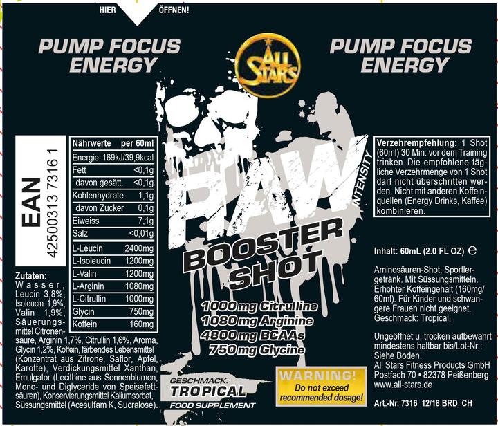 Immagine prodotto All Stars Raw Intensity Booster Shots (1 x 6 cl)