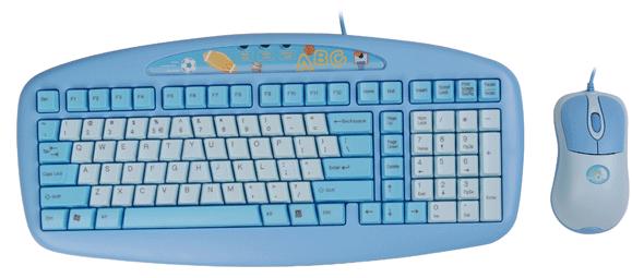 Produktbild A4TECH My Kids Keyboard + optische Maus (CH, Kabelgebunden)