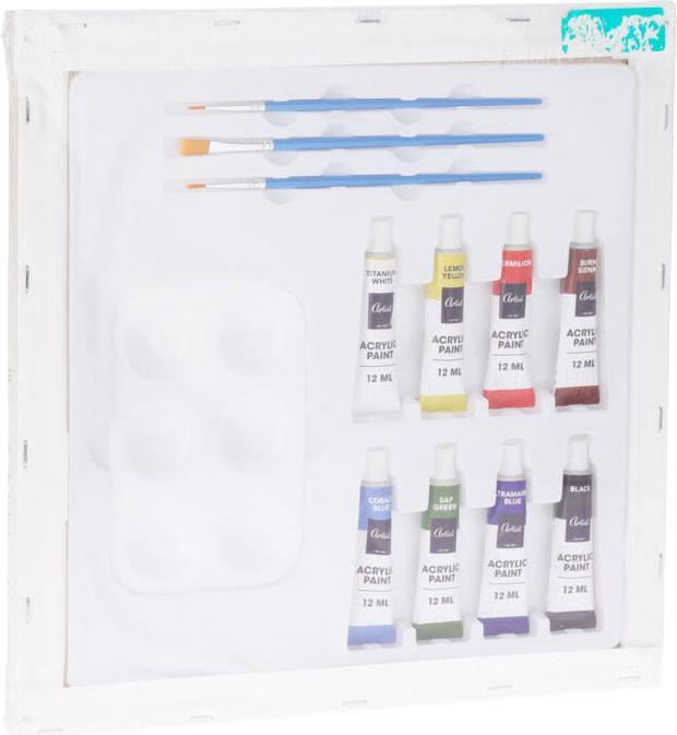 Produktbild Malset mit Leinwand, 12-tlg.