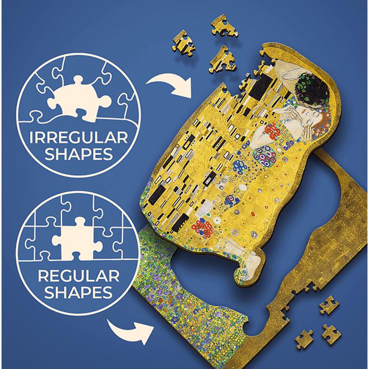 Actual product image Trefl Wooden jigsaw puzzle 200 - The Kiss / Gustav Klimt (200 pieces)