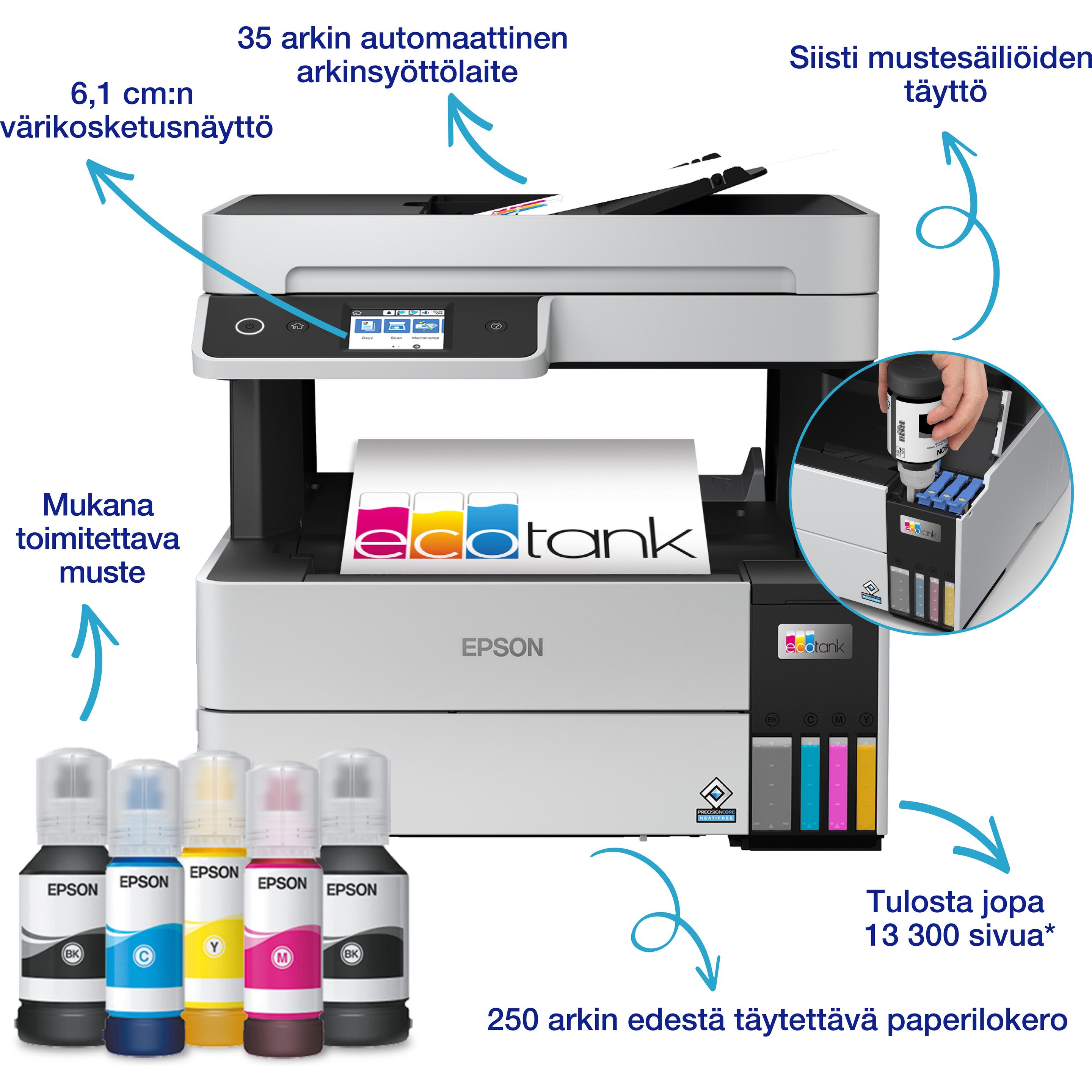 Epson EcoTank ET-5150 (Tintentank, Farbe), Drucker, Weiss