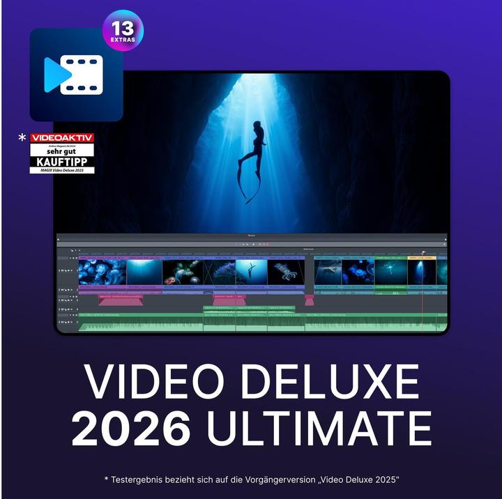 Magix Video deluxe 2026 Ultimate Download Code (1 User, 1 Geräte/User, unbegrenzt)