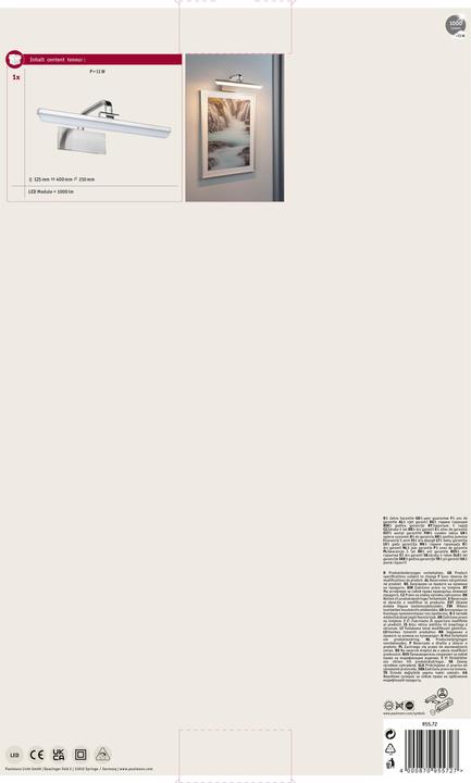 Image du produit Paulmann Lampe à tableau Renan (600 lm)